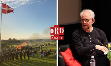 Billede af Sankthans-bål og Johannes Andersen